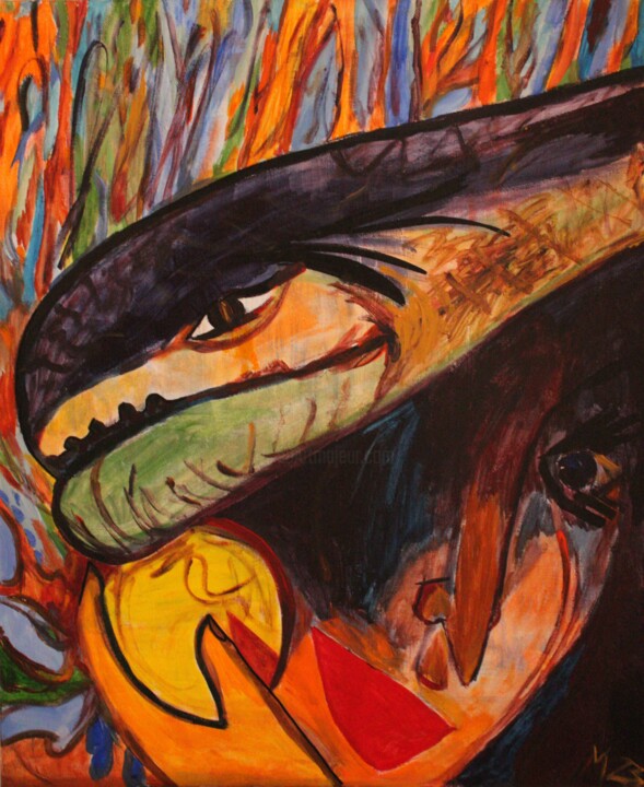 The forbidden fruit Pittura, 43,3x35,4 in