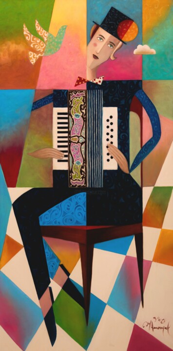 Au delà des rêves 绘画, 47.2x23.6 in