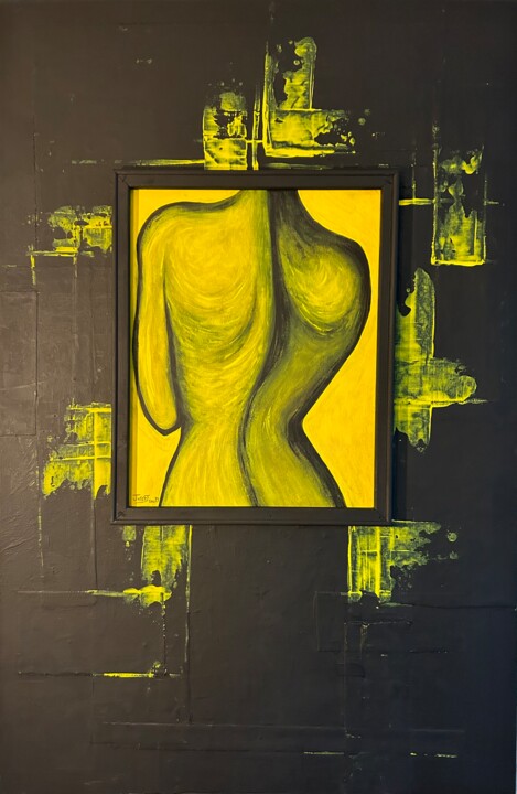 Peinture intitulée "L’androgyne" par David Josset, Œuvre d'art originale, Acrylique