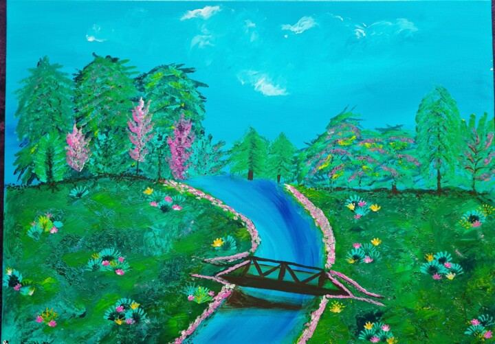 La rivière 绘画, 19.7x27.6 in