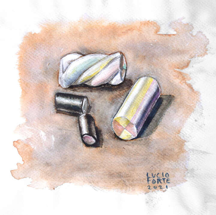 Painting titled "Untitled 49" by Lucio Forte, Original Artwork, Watercolor