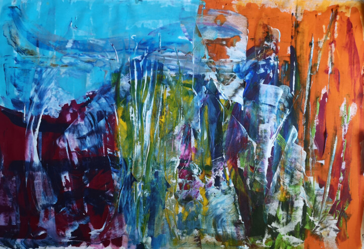 Peinture intitulée "Morning. Swimming u…" par Dmitri Matkovsky, Œuvre d'art originale, Acrylique