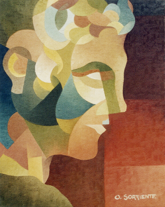 Rostro de joven 绘画, 11.8x9.5 in