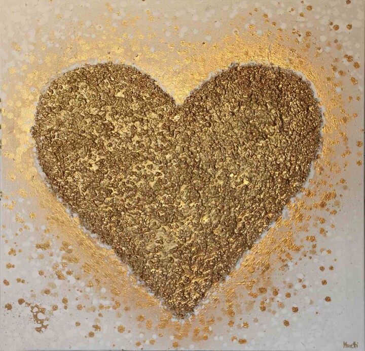 Golden heart 绘画, 31.5x31.5 in
