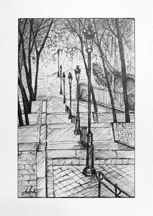 Paris Montmartre Tablo, 11,7x8,3 in