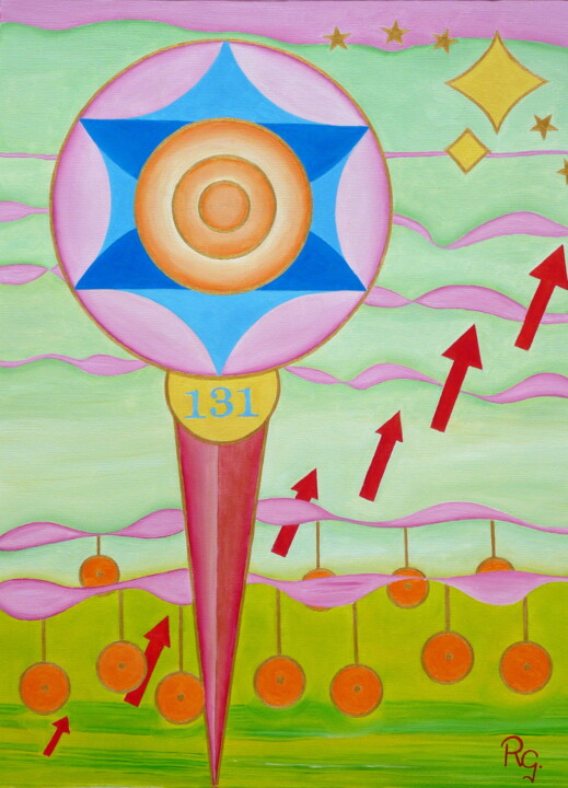 Painting titled "CONNECTING WITH YOU…" by René Georges (RG.), Original Artwork, Oil