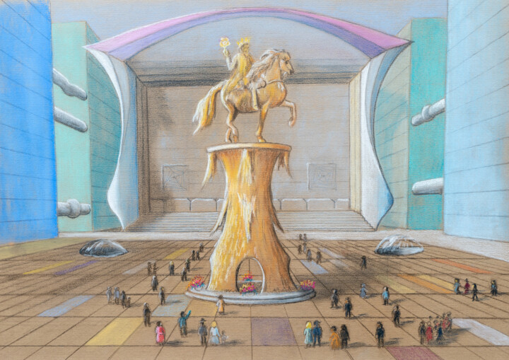 Peinture intitulée "Z serii Kwiatolandi…" par Zbigniew Popadiuch, Œuvre d'art originale, Pastel