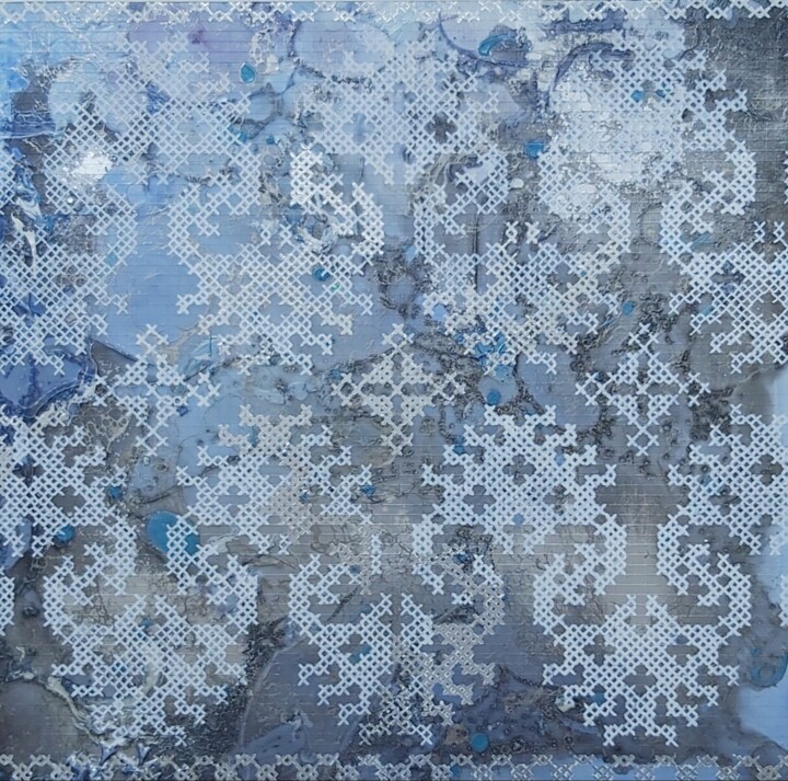 Frosty patterns 绘画, 14.6x14.6 in