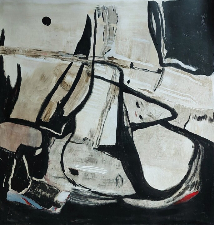la jungle "humaine" est à nos portes. 绘画, 31.5x29.9 in
