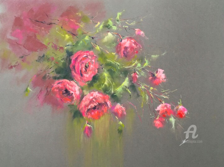 Garden roses Tekening, 11,8x15,8 in