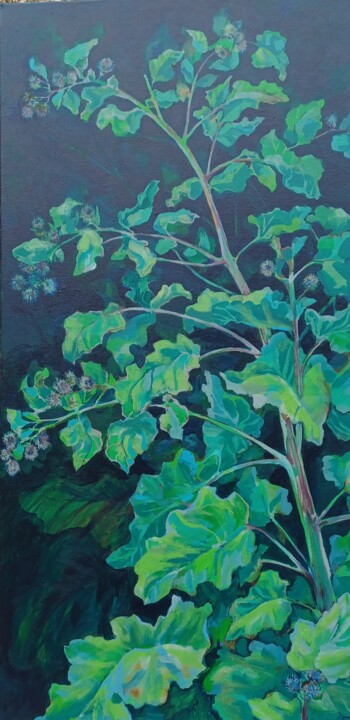 Peinture intitulée "The Burdock" par Julia Naurzalijeva, Œuvre d'art originale, Acrylique