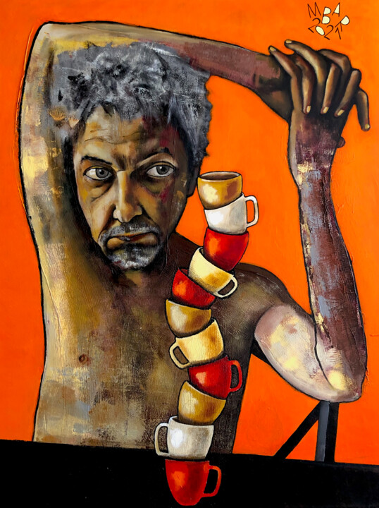 Coffee lover 绘画, 35.4x27.6 in