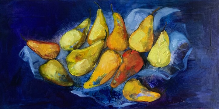 Natura morta con le pere 绘画, 19.7x39.4 in