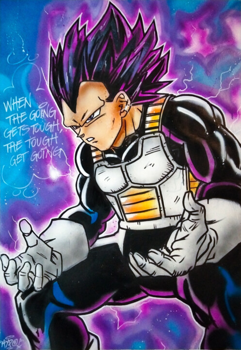 Vegeta Ultra Ego 绘画, 39.4x27.6 in