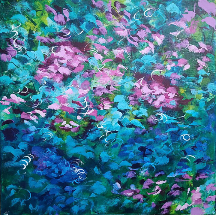 Malerei mit dem Titel "A Song at the End o…" von Racquel Miller, Original-Kunstwerk, Acryl