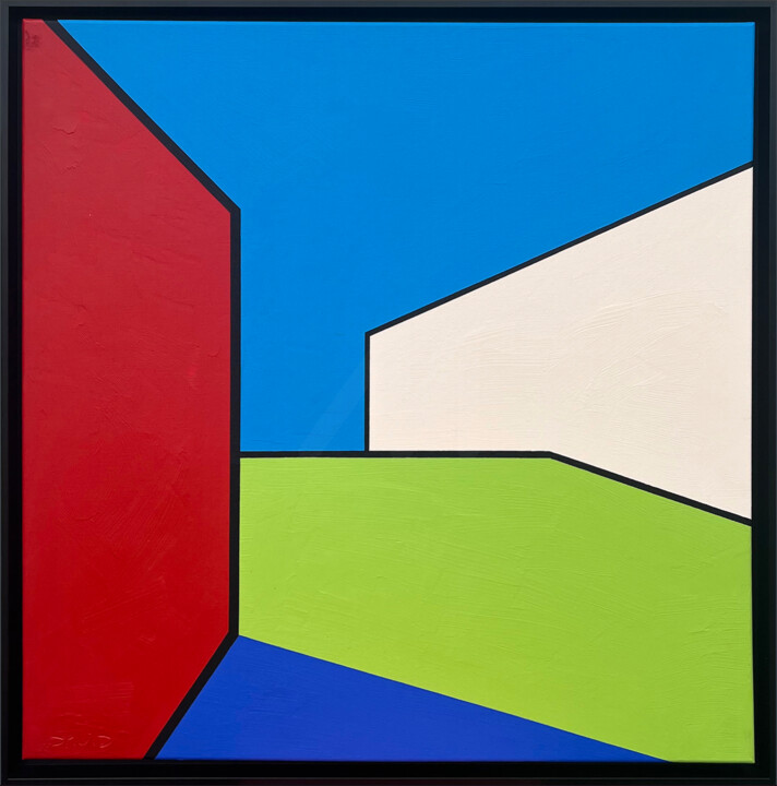 "BLOCK 05" başlıklı Tablo David Larsson tarafından, Orijinal sanat, Akrilik Ahşap Sedye çerçevesi üzerine monte edilmiş