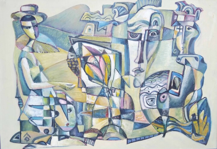 Легенда о цветке 2009-12ЛФ х.м 70х100 5.5 绘画, 27.6x39.4 in