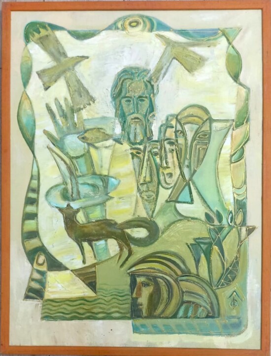 Боян-песнотворец 绘画, 31.5x23.6 in