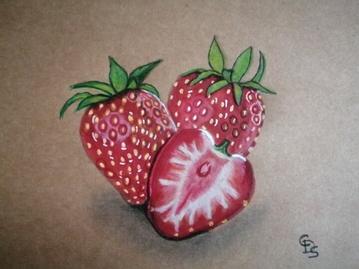 Fraises 图画, 8.3x11.4 in