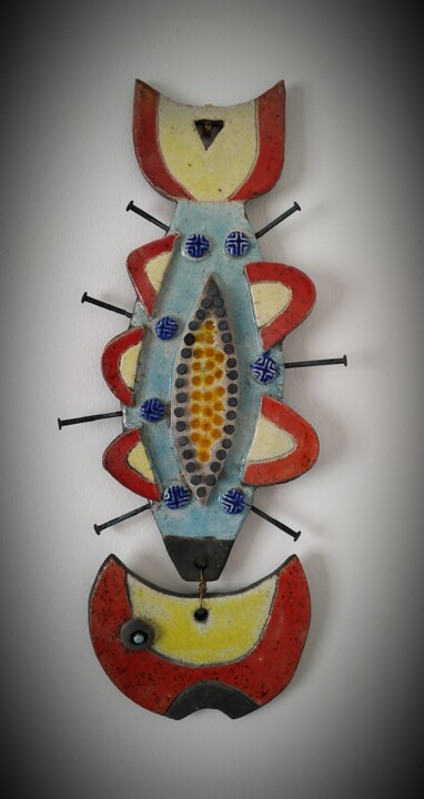 Totem poisson rouge 雕塑, 12.6x5.9 in