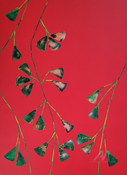 Poème sur le Rouge 绘画, 28.7x21.3 in