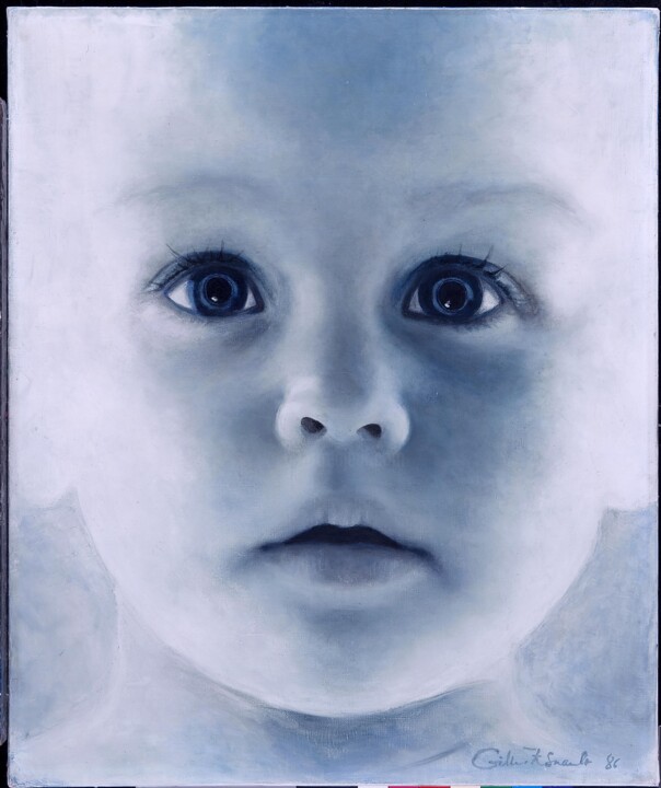 Bébé bleu Картина, 30,3x26,8 in