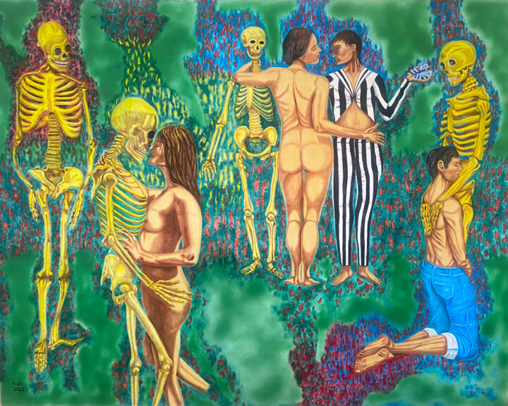 Anatomy of Love 绘画, 55.1x70.9 in