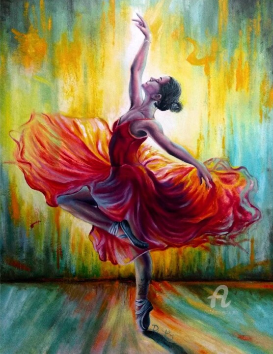 Danza de Auroras 绘画, 39.4x31.5 in