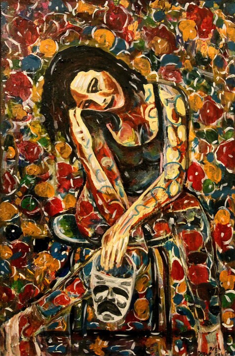 Version Contemporánea Hermanas y muses 绘画, 36x24 in