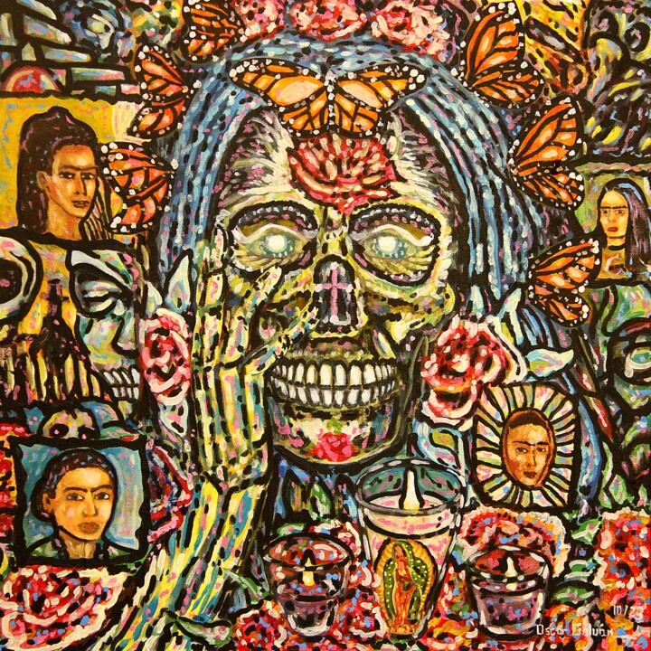 Oraciones al cielo 绘画, 20x20 in