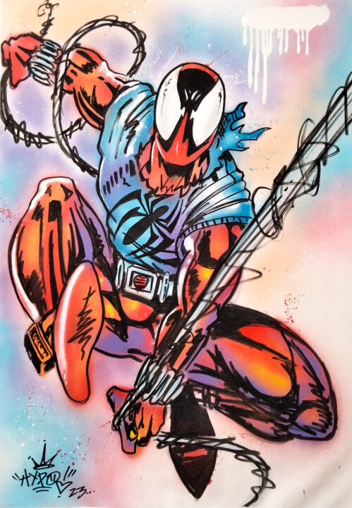 Scarlett Spider #1 绘画, 39.4x27.6 in