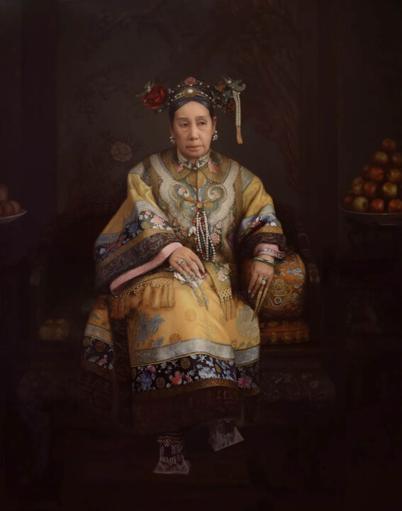 Empress Dowager Cixi 绘画, 60x48 in