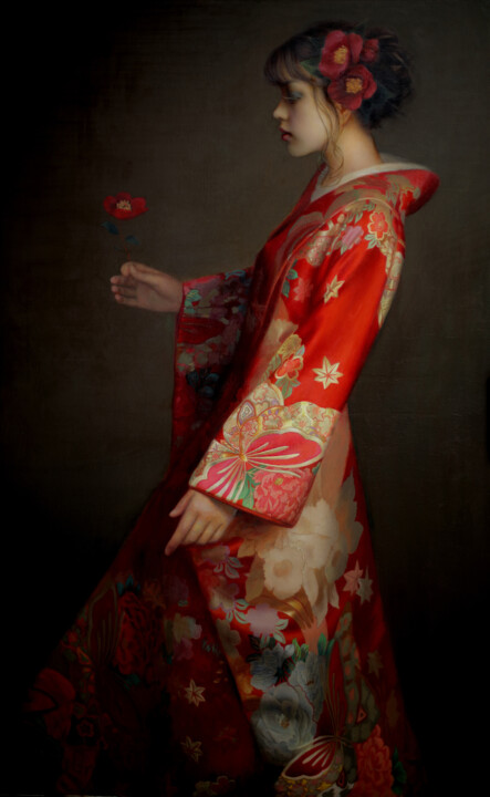 Flower season 绘画, 48x30 in