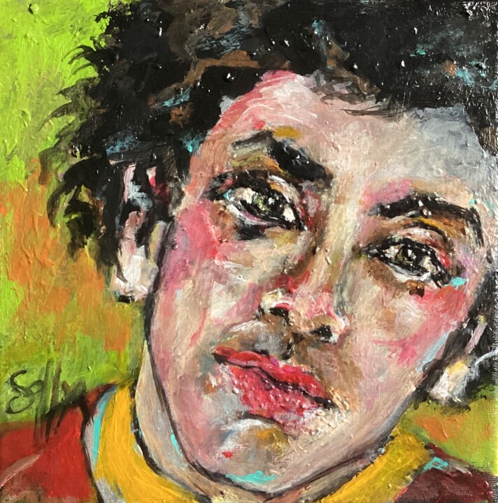 Jack le beau gosse 绘画, 7.9x7.9 in