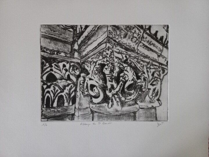 Abbaye de Saint-Benoît Printmaking, 9.8x13 in