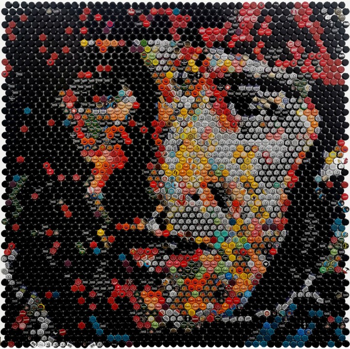 Bruce Springsteen Kolaj, 55,1x55,1 in