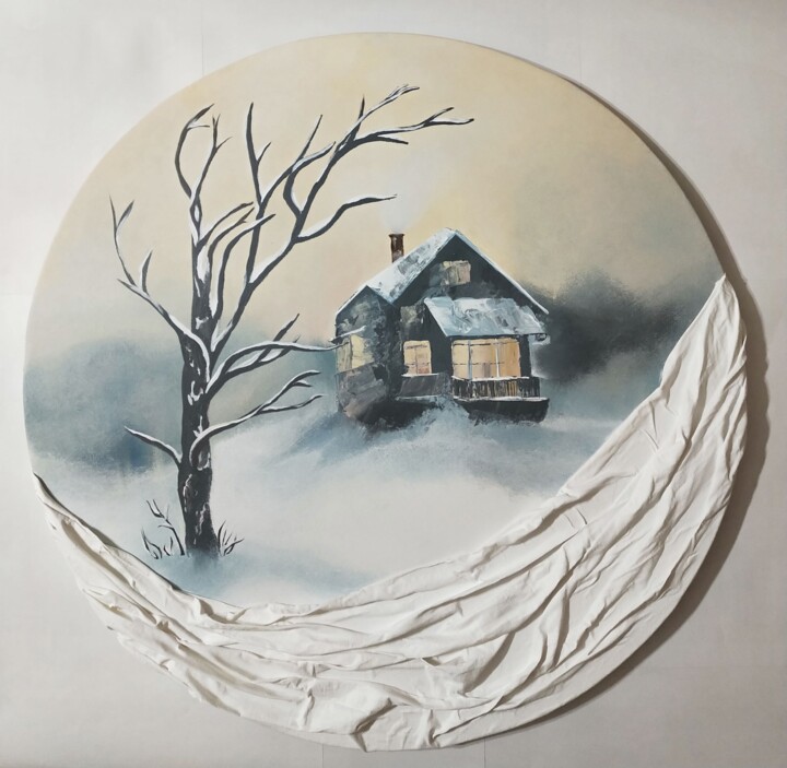 Winter 绘画, 21.9x21.9 in