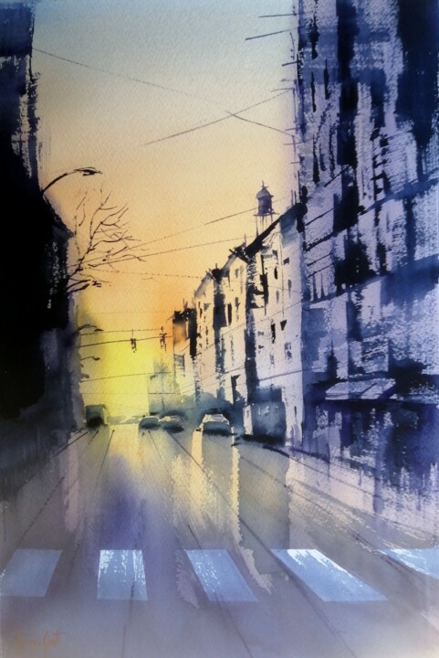 an imaginary city 67 绘画, 20.9x13.8 in
