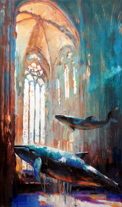 Harmony of two worlds 绘画, 47.2x27.6 in