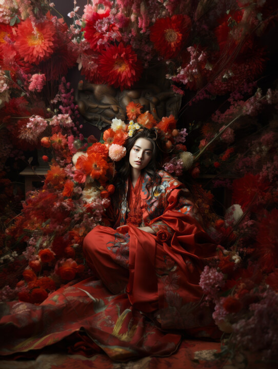 Girl in Kimono Series 5 数字艺术
