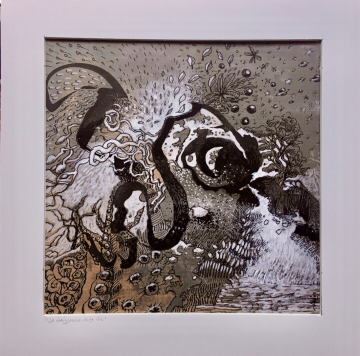 La naissance de la Vie 图画, 10.2x10.2 in