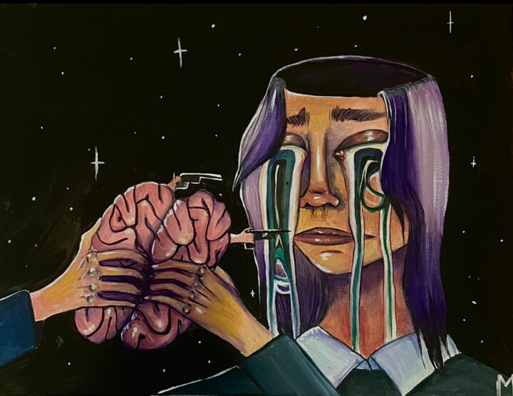 The Inner Conflict 绘画, 11.8x15.8 in