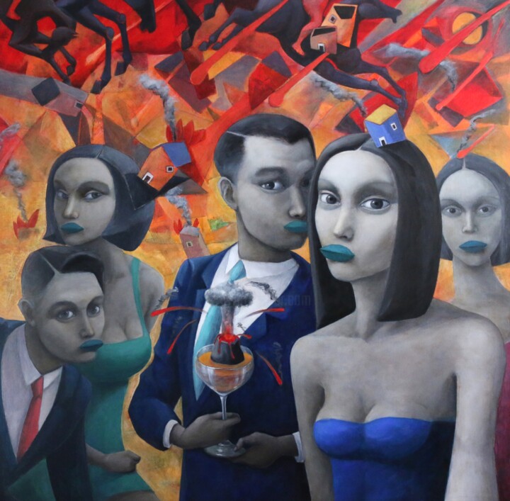 El último selfie 绘画, 59.1x59.1 in