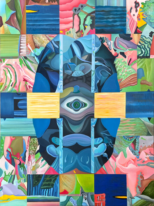 Dreamscape Blossom 绘画, 49.2x37 in