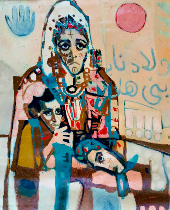 Ouled Nail 绘画, 47.2x35.4 in
