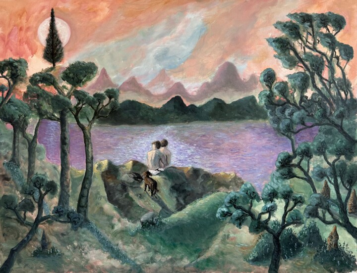 O refúgio 绘画, 29.9x39.4 in