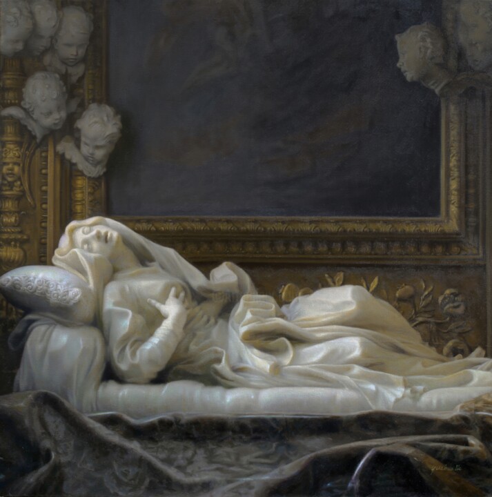 Blessed Ludovica Albertoni 绘画, 36x36 in