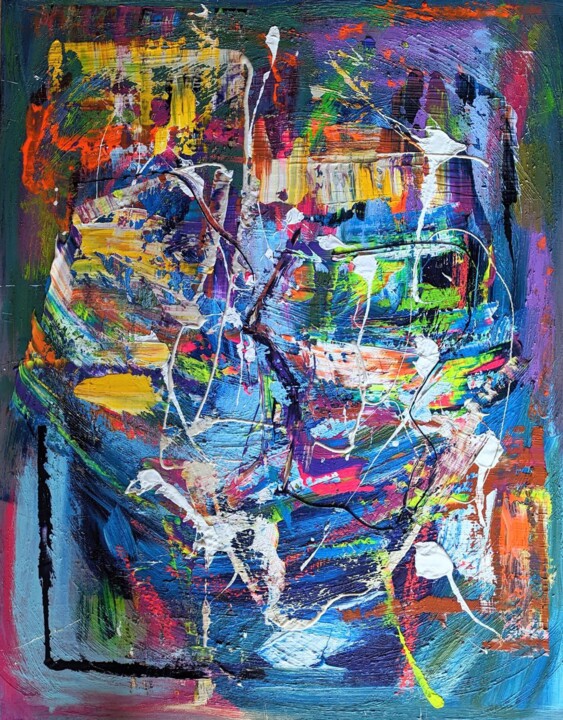 Картина под названием "devotion" - Darya Nakvakina, Подлинное произведение искусства, Акрил Установлен на Деревянная рама дл…