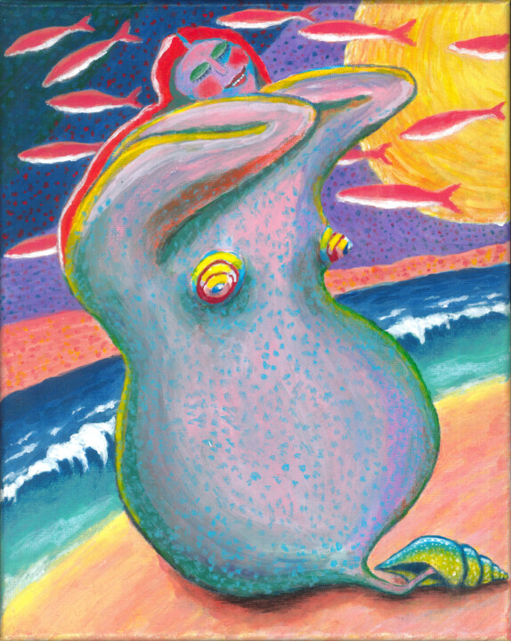 Dreamy snail. 绘画, 11.8x9.5 in