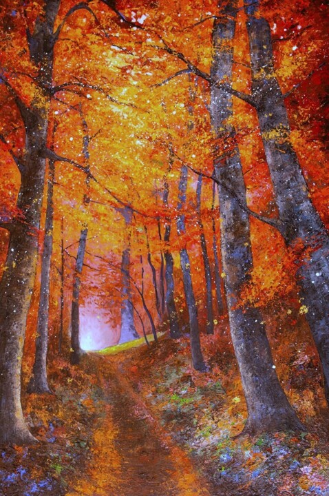 PROMESSE - Forêt de Compiègne 绘画, 76.8x51.2 in